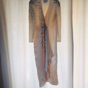 Elegant Silk Pavé Beverly Hills Made in Hong Kong dress.